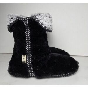 Dearfoam Fuzzy Moccasin Slippers Ankle‎ Booties  Sz Large 9-10